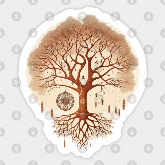 Dream Catcher Tree - Designs for a Green Future Sticker by Greenbubble